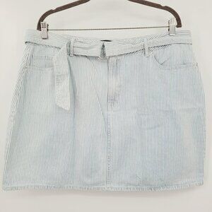 Forever 21+  Denim Striped Mini Skirt
